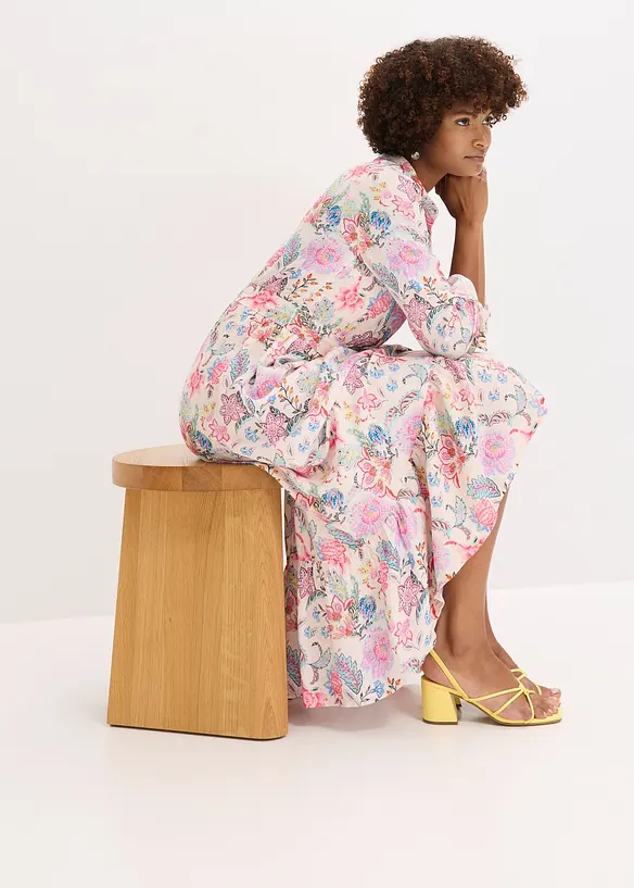 Robe longue à imprimé floral, bonprix