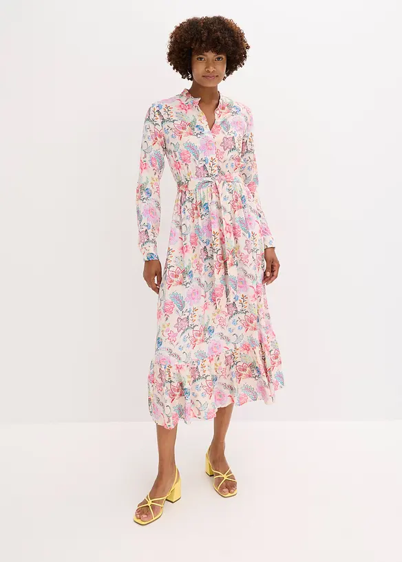 Robe longue à imprimé floral, bonprix