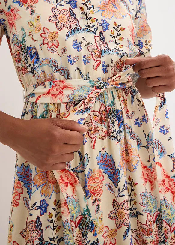 Robe longue &agrave; imprim&eacute; floral, bonprix