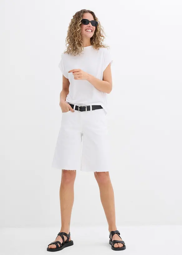 Bermuda à finition effilochée, bonprix