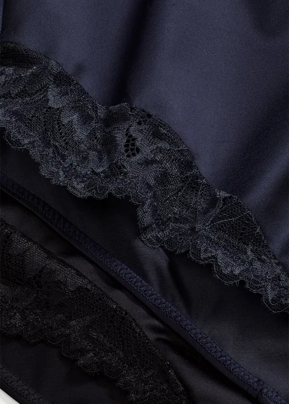 Lot de 2 slips sculptants en polyamide brillant, maintien modéré, bonprix