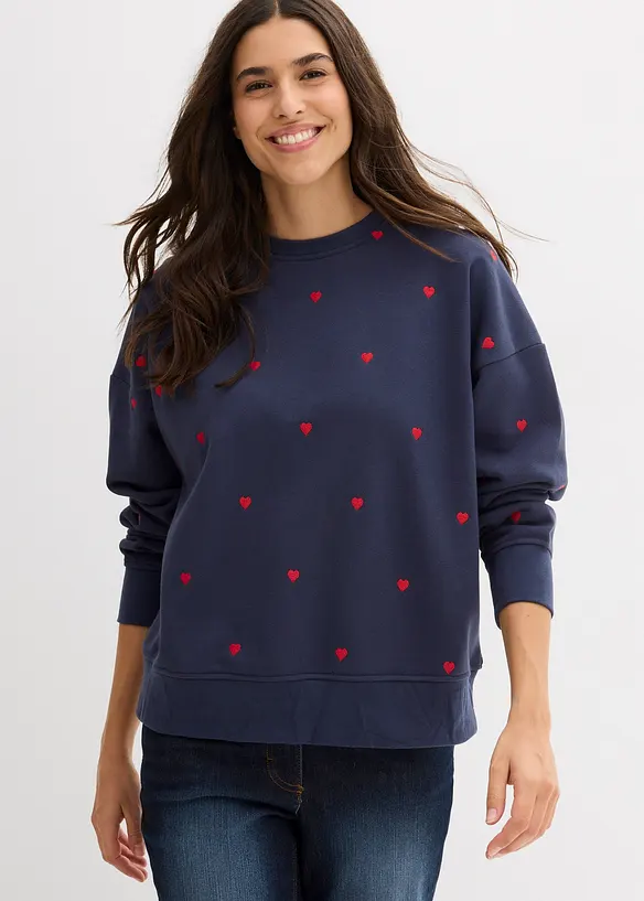 Sweat oversize avec broderies, bonprix