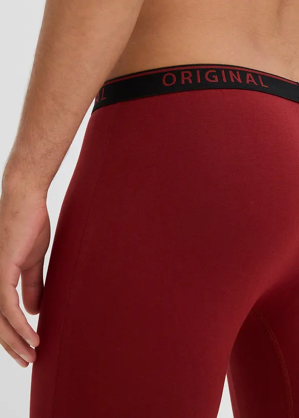 Lot de 2 boxers longs en coton extensible, bonprix