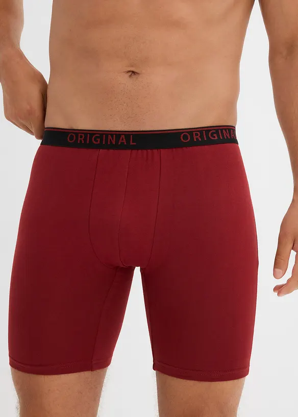 Lot de 2 boxers longs en coton extensible, bonprix