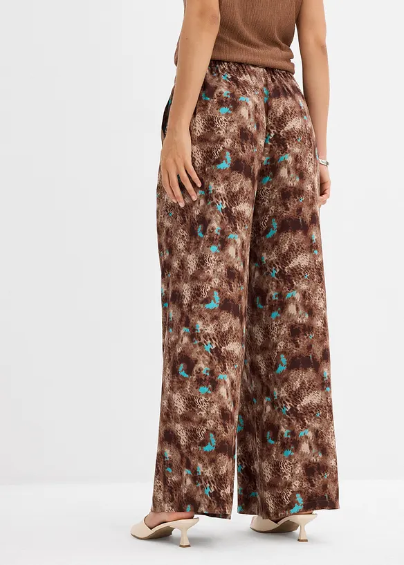 Pantalon taille élastiquée en viscose fluide, bonprix