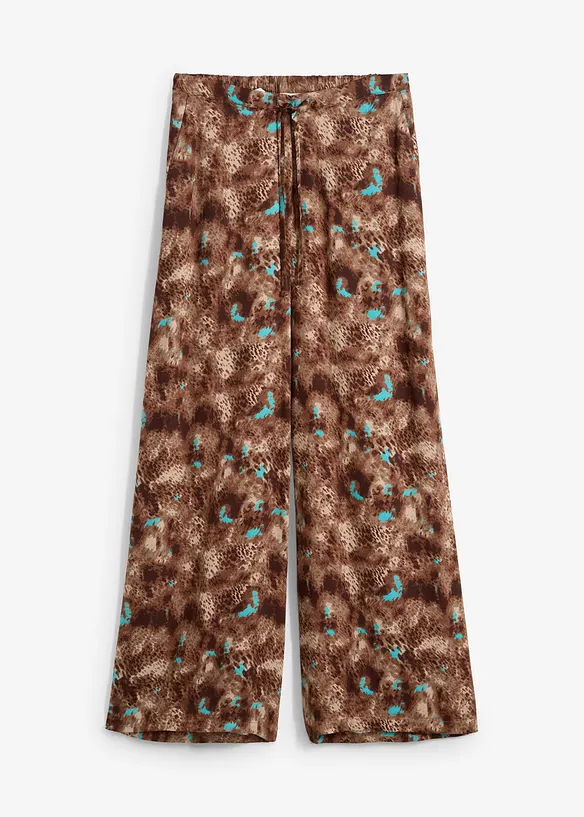 Pantalon taille élastiquée en viscose fluide, bonprix