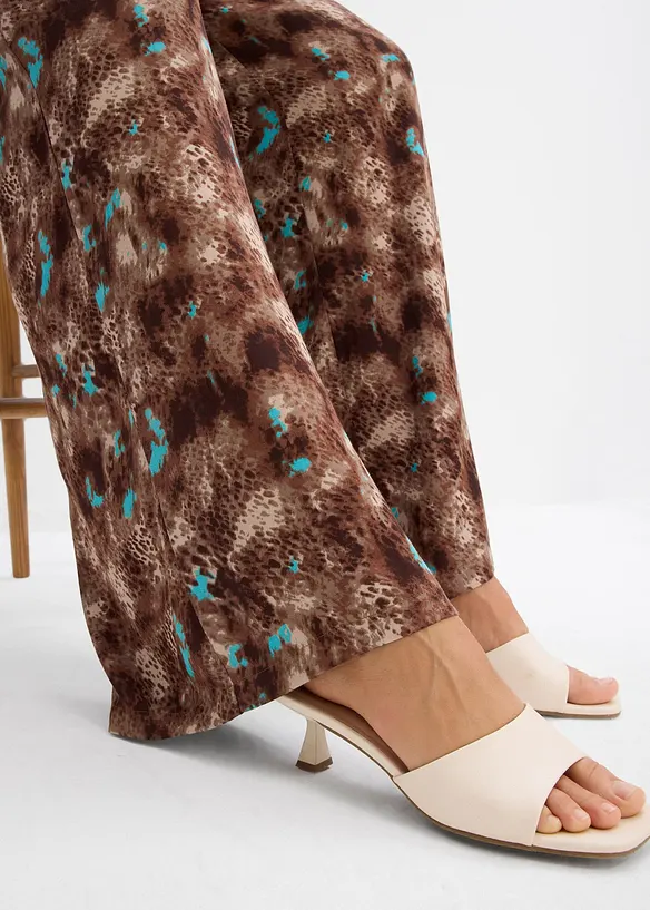 Pantalon taille élastiquée en viscose fluide, bonprix