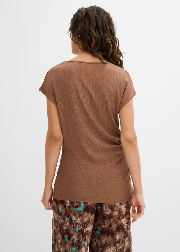 Top à base asymétrique en crêpe léger, bonprix