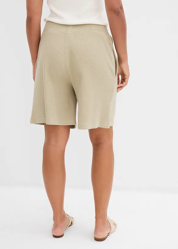 Short 100% coton avec taille &eacute;lastiqu&eacute;e, bonprix