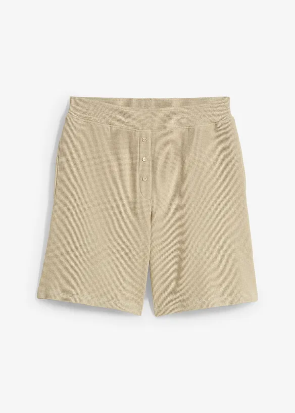 Short 100% coton avec taille &eacute;lastiqu&eacute;e, bonprix