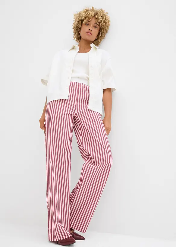Pantalon palazzo en popeline, bonprix