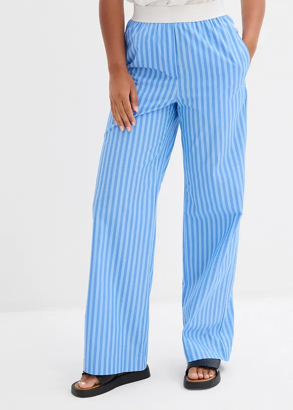 Pantalon palazzo en popeline, bonprix