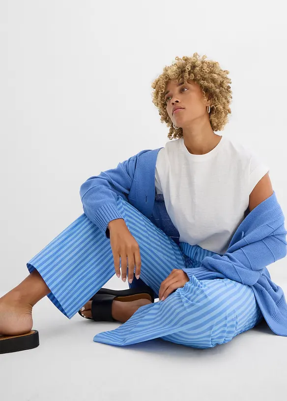 Pantalon palazzo en popeline, bonprix