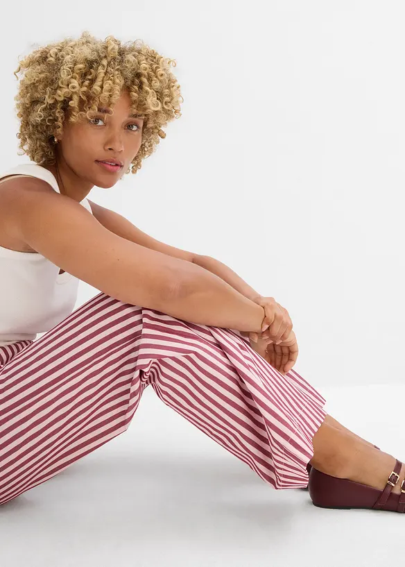 Pantalon palazzo en popeline, bonprix