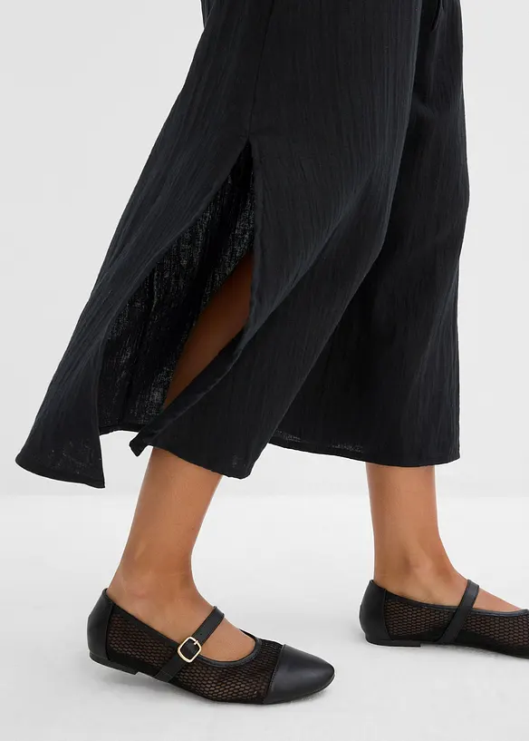 Jupe longue en gaze de coton, bonprix