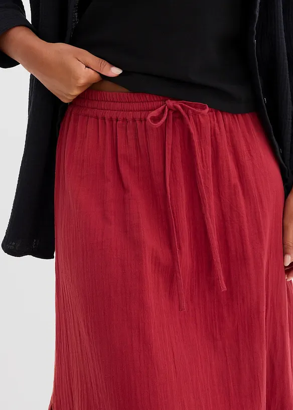 Jupe longue en gaze de coton, bonprix