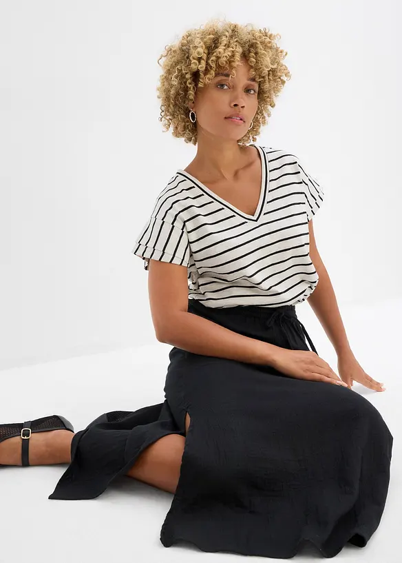 Jupe longue en gaze de coton, bonprix