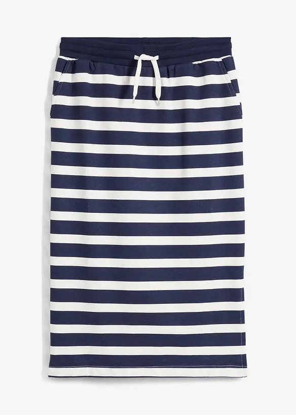 Jupe midi en molleton, bonprix