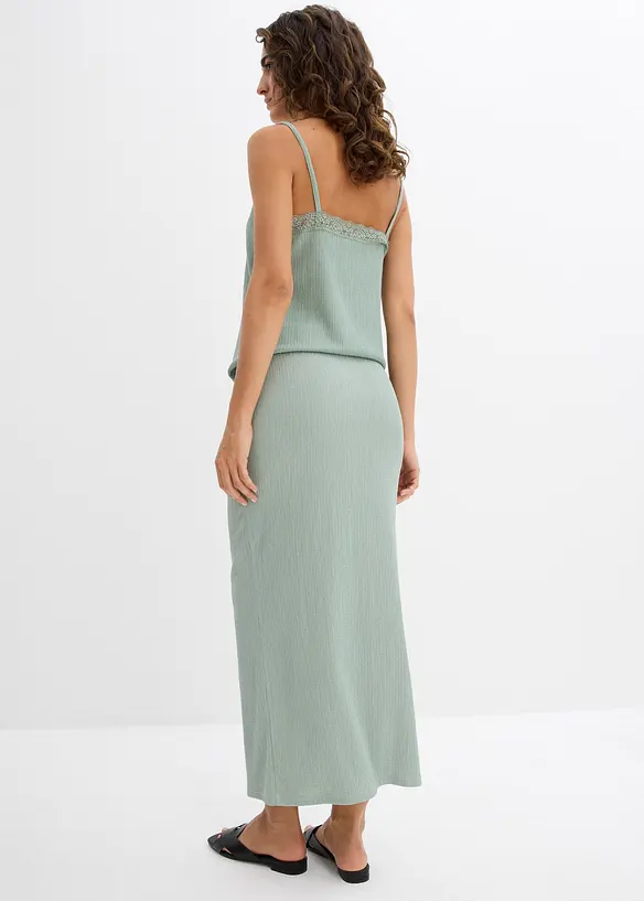 Jupe longue en crêpe léger, bonprix