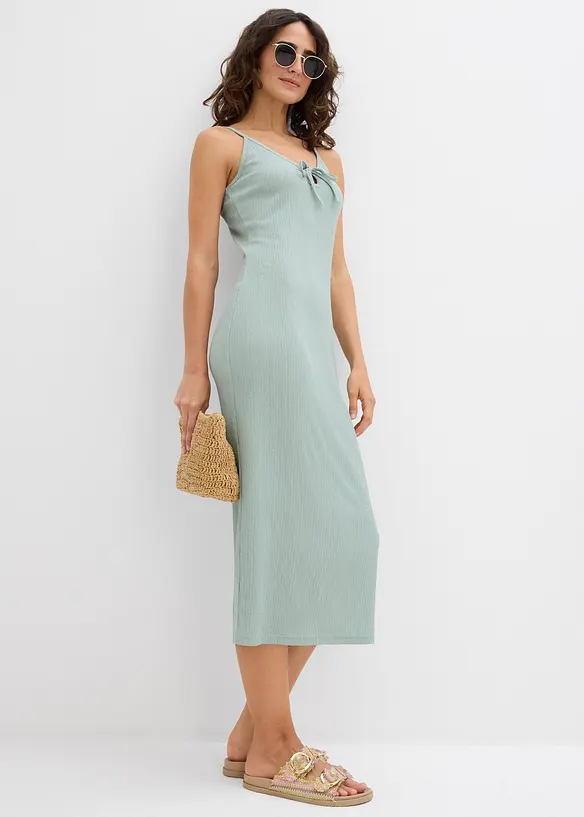 Robe midi en crêpe léger, bonprix