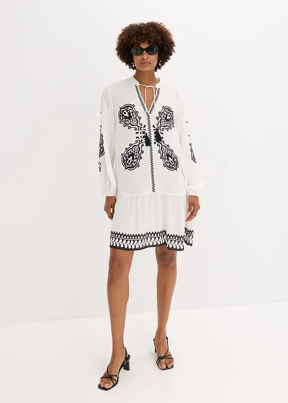 Robe-tunique en viscose texturée, bonprix