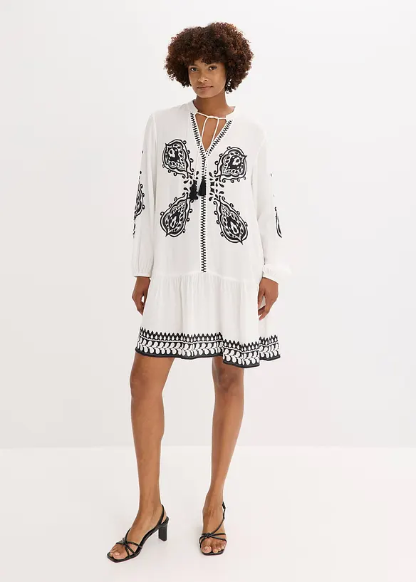 Robe-tunique en viscose texturée, bonprix