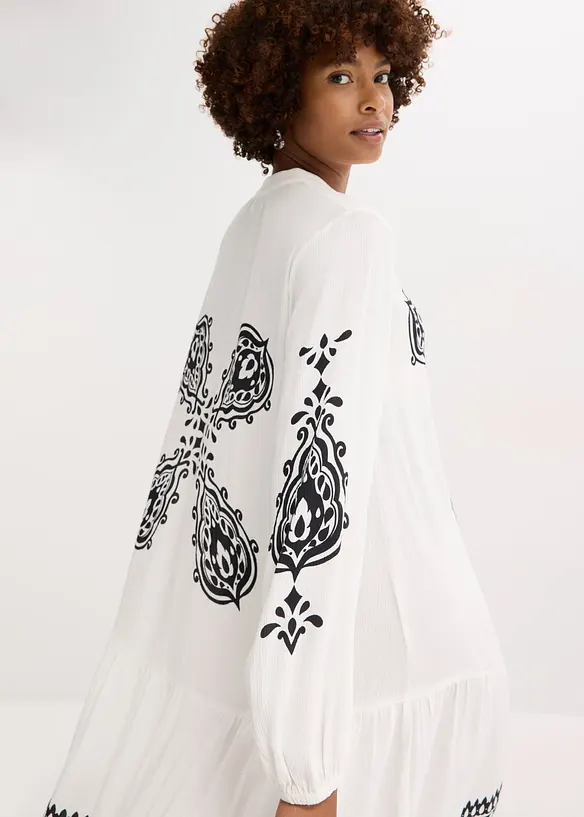 Robe-tunique en viscose texturée, bonprix