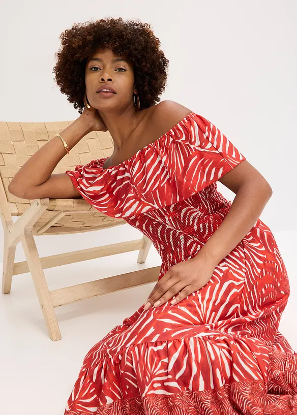 Robe col bardot, bonprix