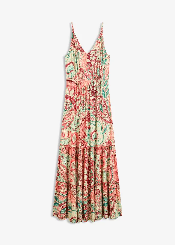 Robe à fines bretelles en jersey viscose extensible, bonprix