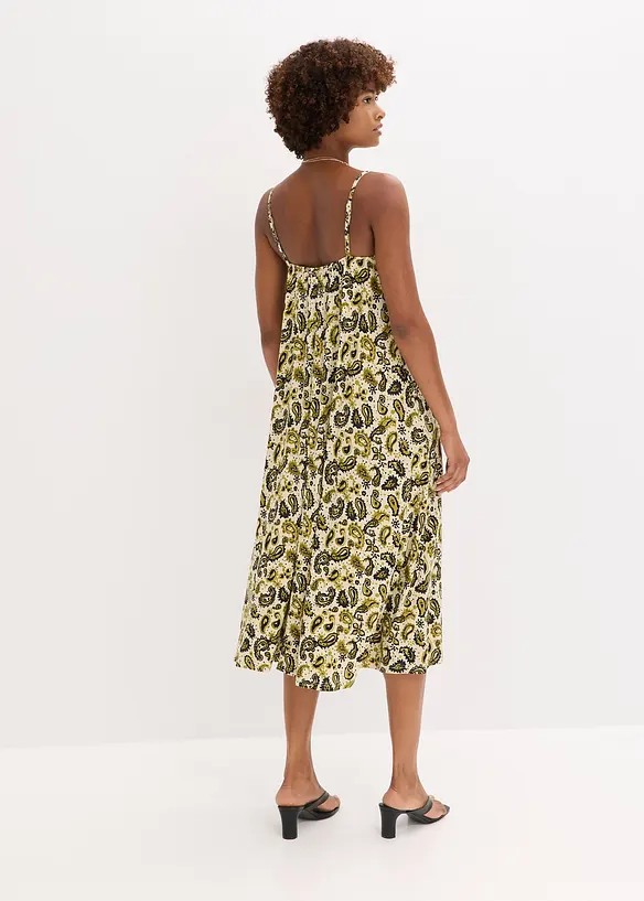 Robe à fines bretelles en viscose extensible, bonprix