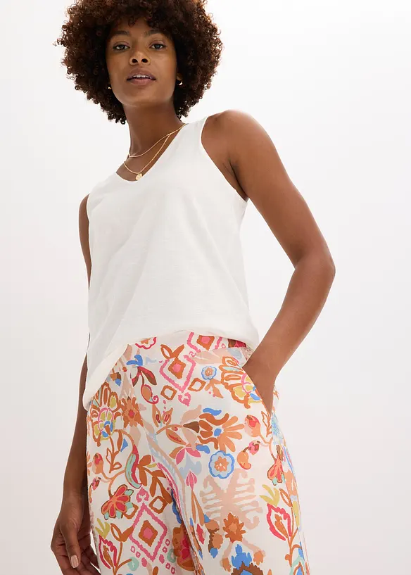 Pantalon avec bordure dentelle, bonprix