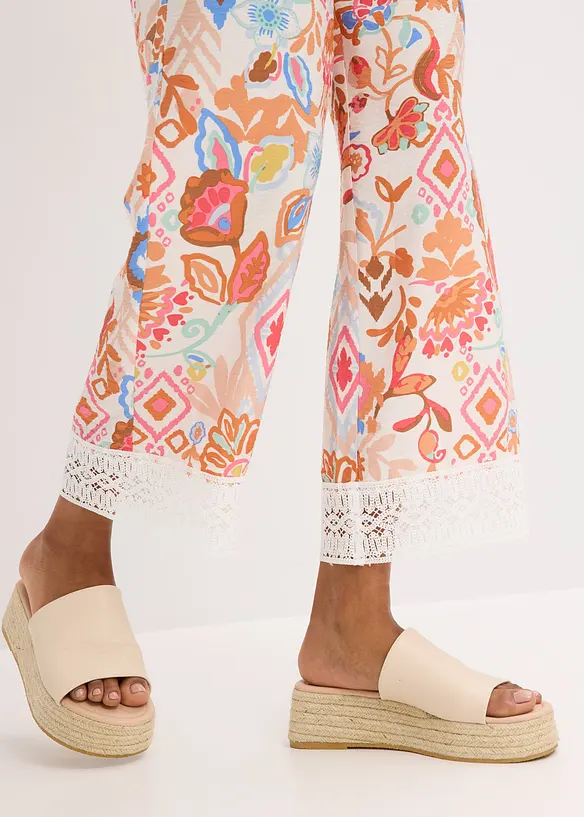 Pantalon avec bordure dentelle, bonprix