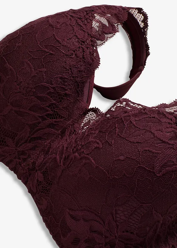 Soutien-gorge à coques avec dentelle, bretelles rembourrées, bonprix