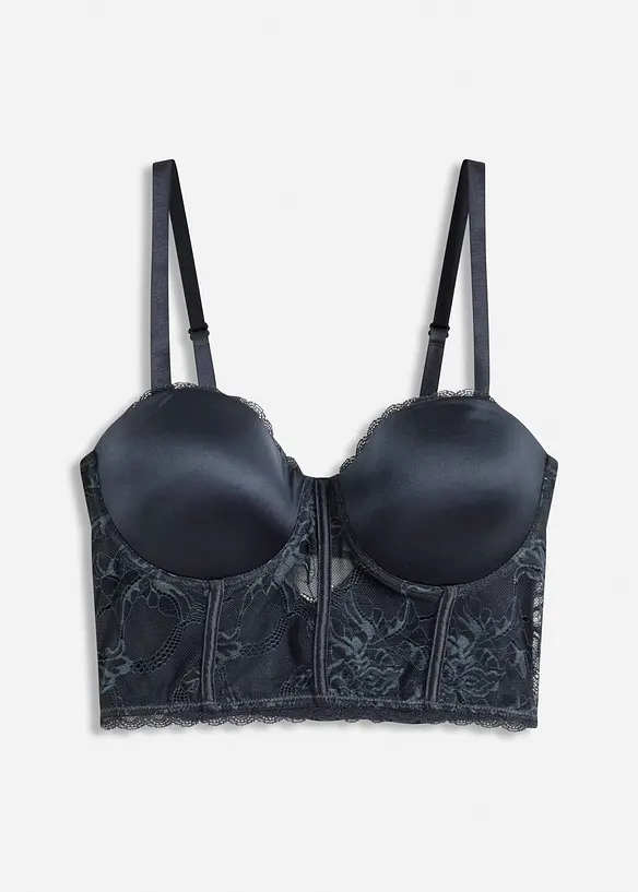 Soutien-gorge balconnet avec effet brillant et dentelle délicate, bonprix