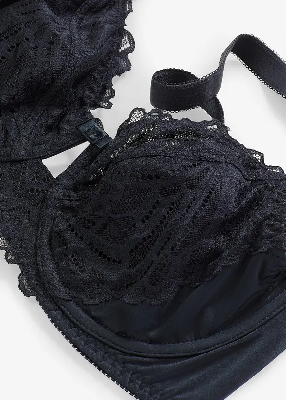 Soutien-gorge en polyamide brillant avec dentelle, bonprix