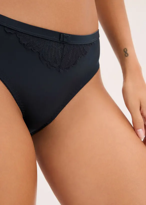 Slip en polyamide brillant avec dentelle, bonprix