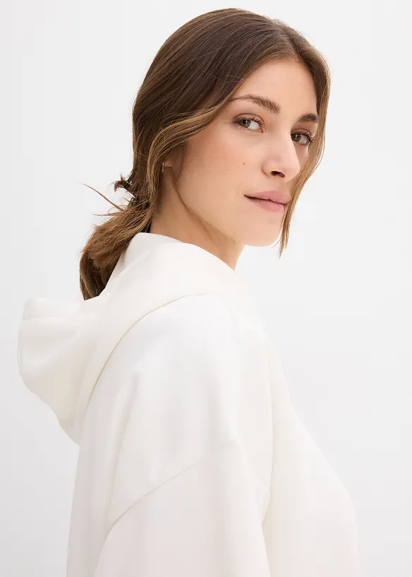 Sweat à capuche légèrement brillant en viscose mélangée, bonprix