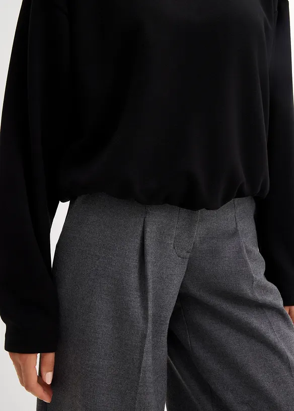 Sweat à capuche légèrement brillant en viscose mélangée, bonprix