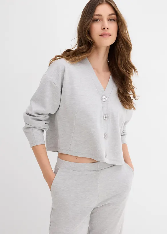 Sweat zippé en viscose mélangée, bonprix