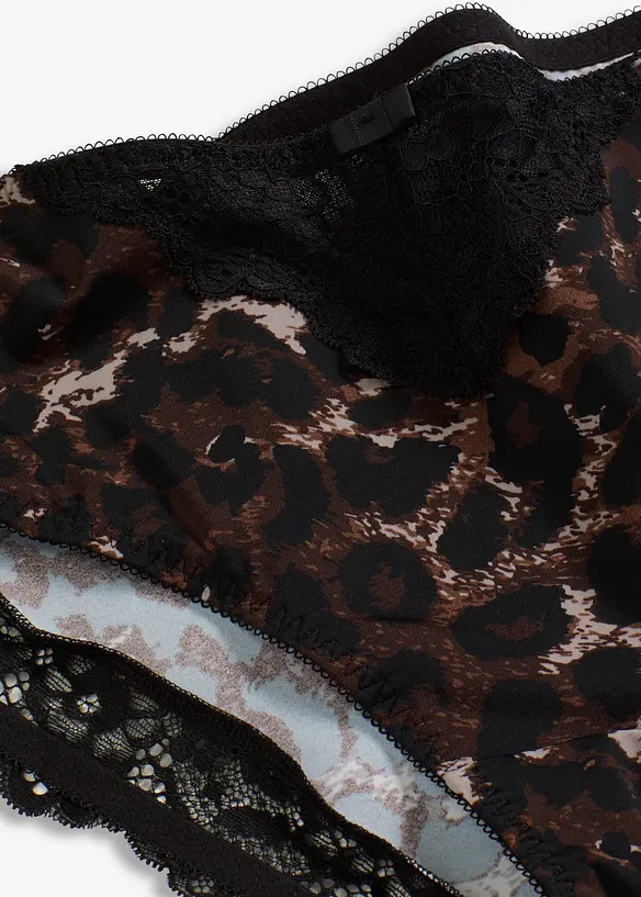 Lot de 2 slips Maxi avec dentelle, bonprix