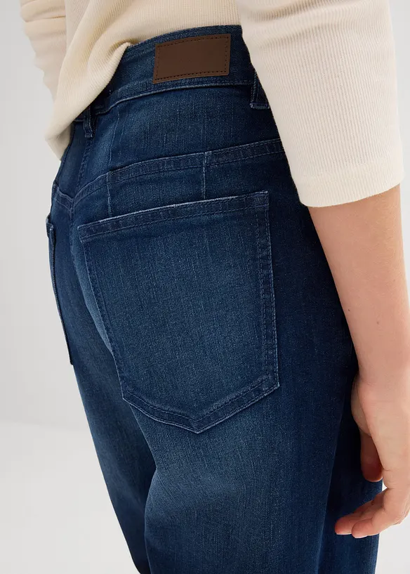 Jean barrel taille mi-haute, bonprix