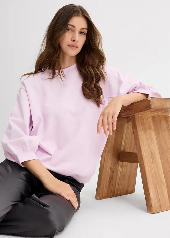Sweat oversize 100% coton, bonprix