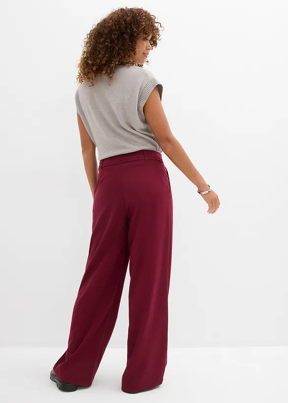 Pantalon à pinces avec lien à nouer, bonprix
