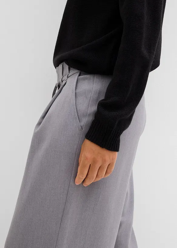 Pantalon à pinces avec lien à nouer, bonprix
