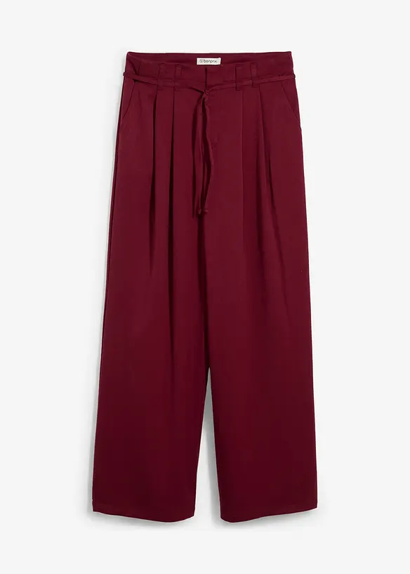 Pantalon à pinces avec lien à nouer, bonprix