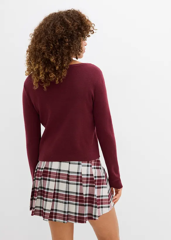 Gilet court en fine maille, bonprix