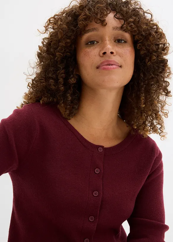 Gilet court en fine maille, bonprix