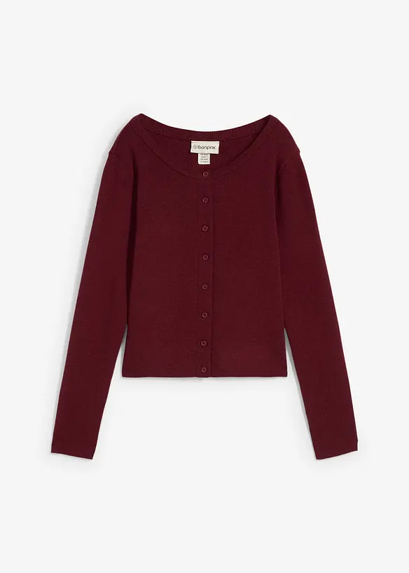 Gilet court en fine maille, bonprix