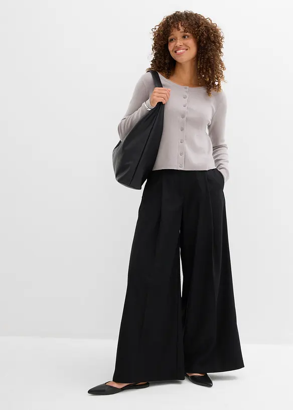 Gilet court en fine maille, bonprix