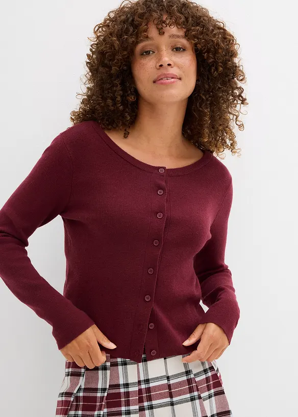 Gilet court en fine maille, bonprix